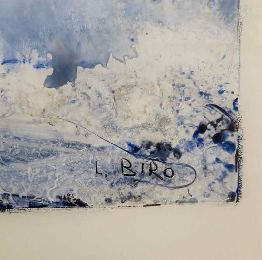 Art 'Schooner at Sea' MCM Mixed Media by L. Biro