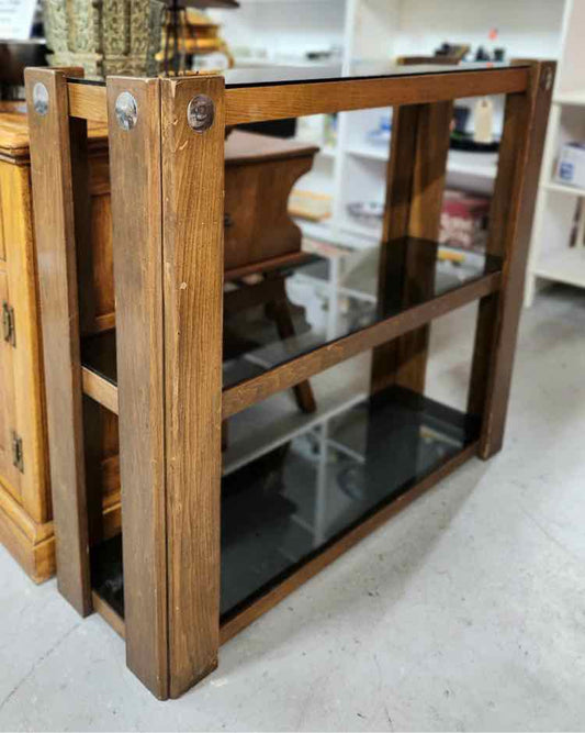 Wood and Glass Shelf