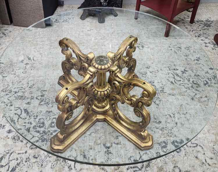 Louis XV Style Guilt Base Coffee Table