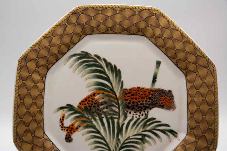 Octagonal 3pc African Decor Plates