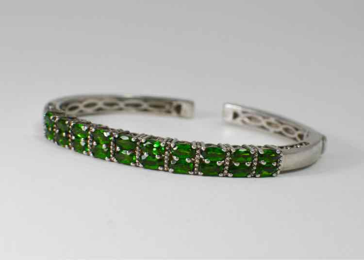 Silver Green Bracelet