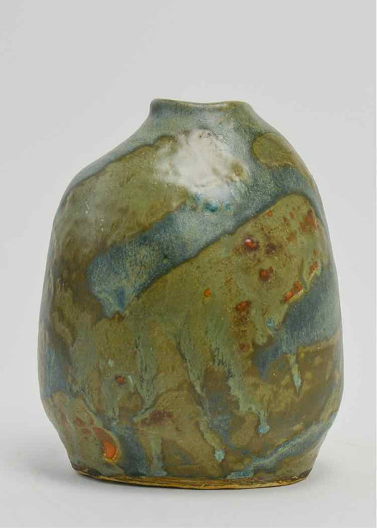 Green and Blue Bottle Vase