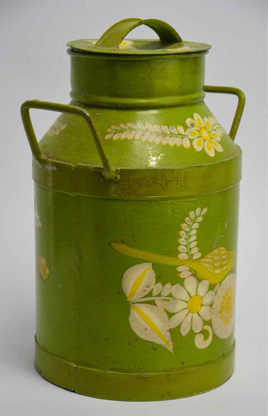 Painted Metal Decor Jug