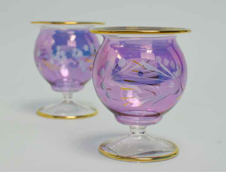 Etched Glass Goblets