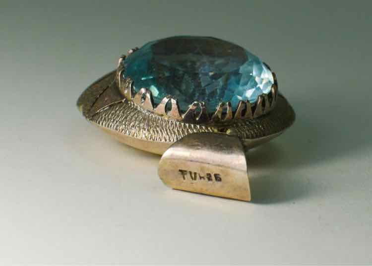 Blue Glass Stone .925 Large Pendant