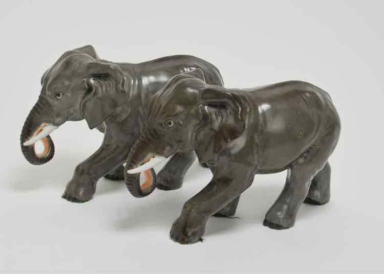 Pair of Ceramic Elephants