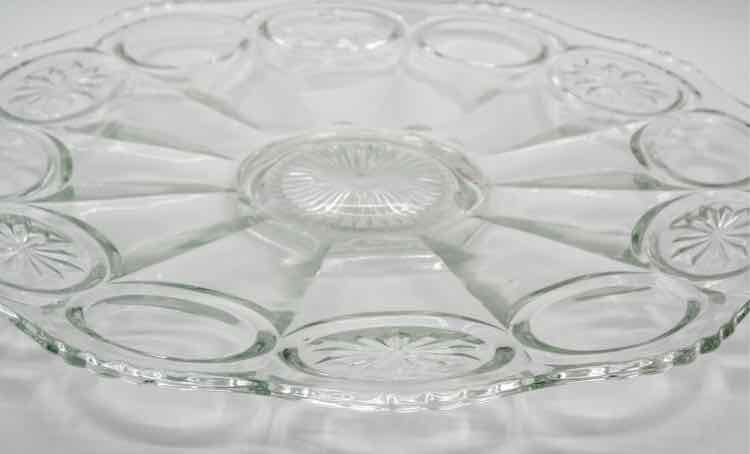 Vintage Tiffin Glass Dish Moon & Star