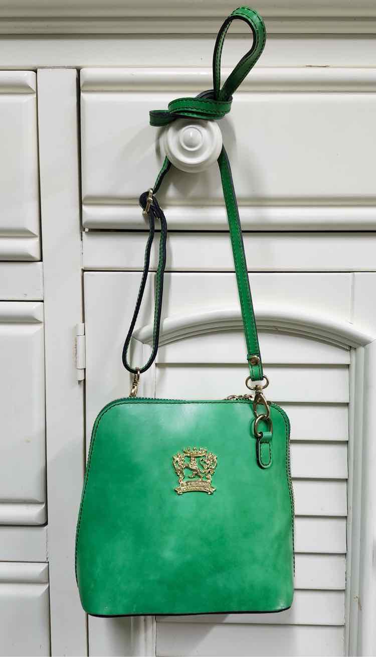 Pratesi Firenze Volterra Green Crossbody Handbag