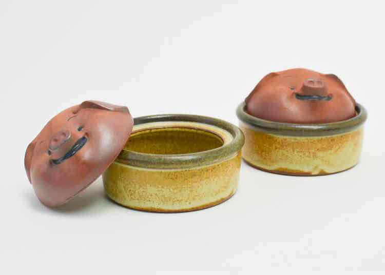 Pair Vtg.Japan Storeware Pig Bowls