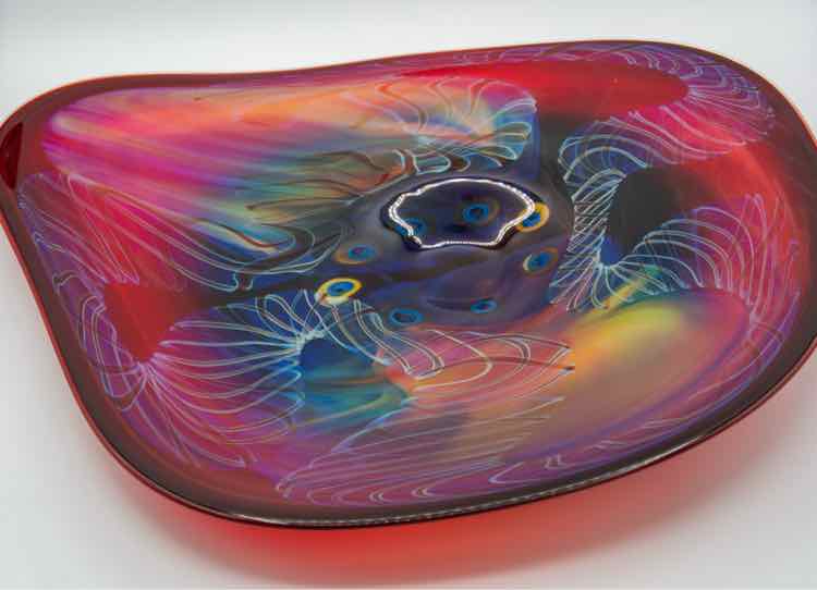Murano Art Glass/Purple & Blue Design
