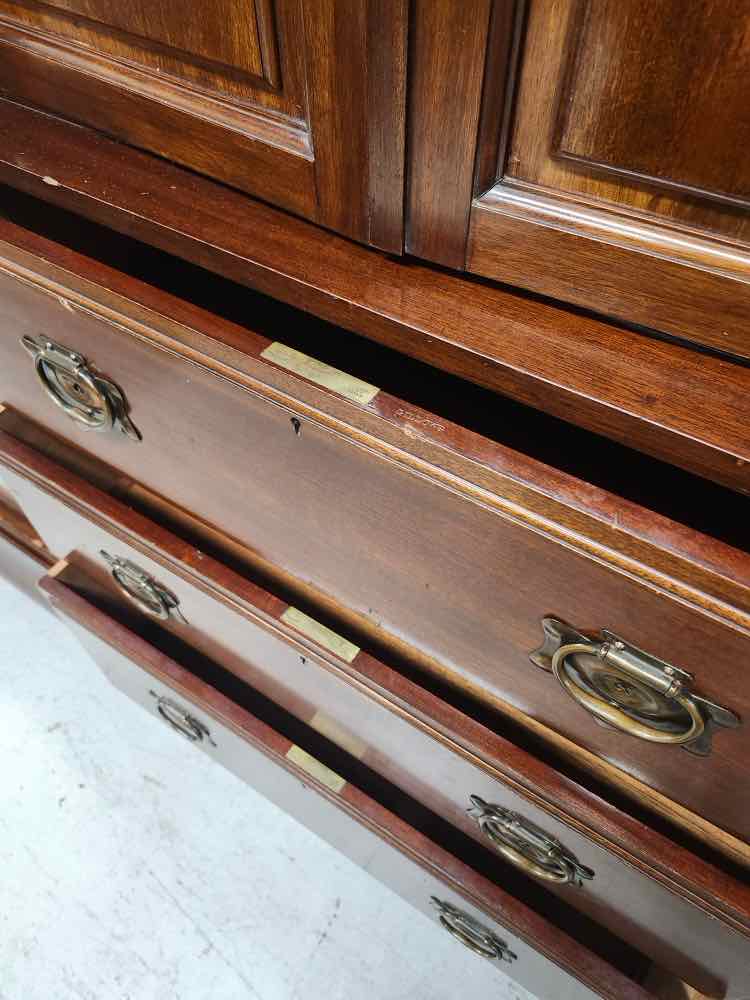 Antique Mahogany Gentlemen Wardrobe