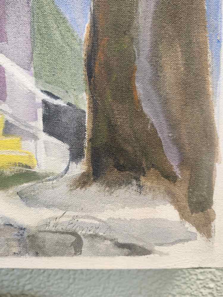 "House at Mt. Eagle" Oil Painting