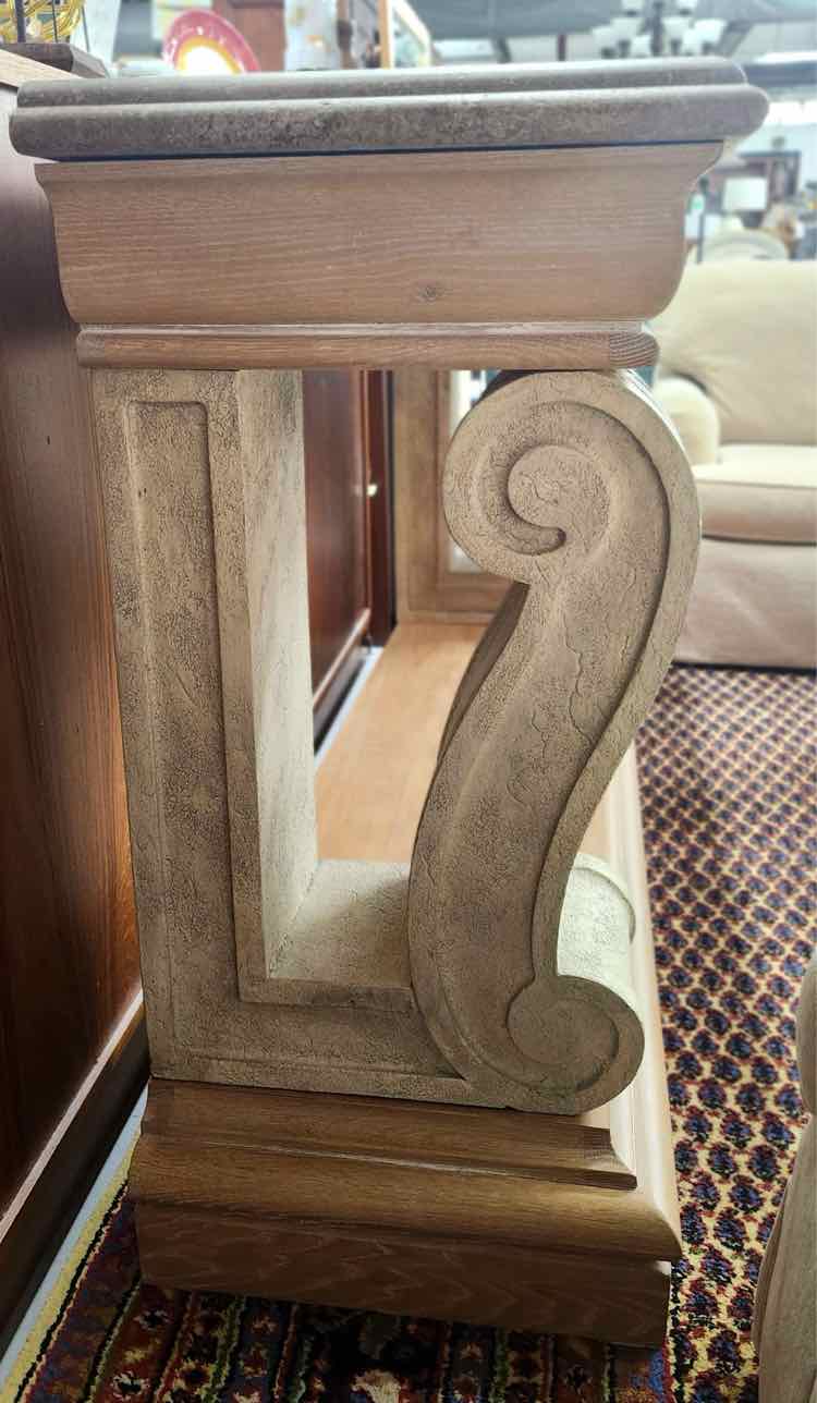 Henredon Stone and Wood Entry Table