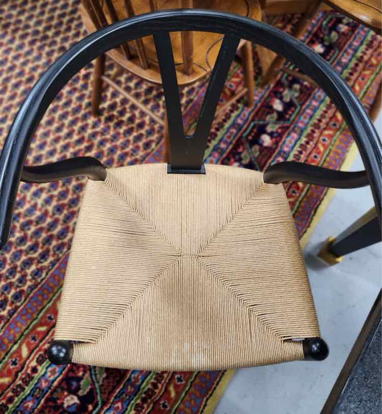 Pair of Black Denmark Woven Chair