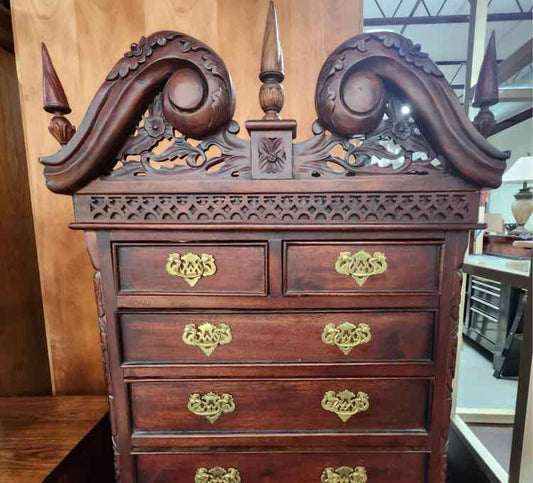 Mahogany Chippendale Lingerie Chest