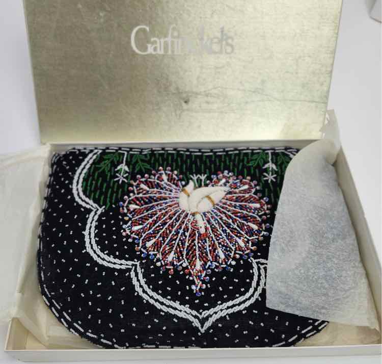 Garfinckels Beaded Peacock Purse in Box