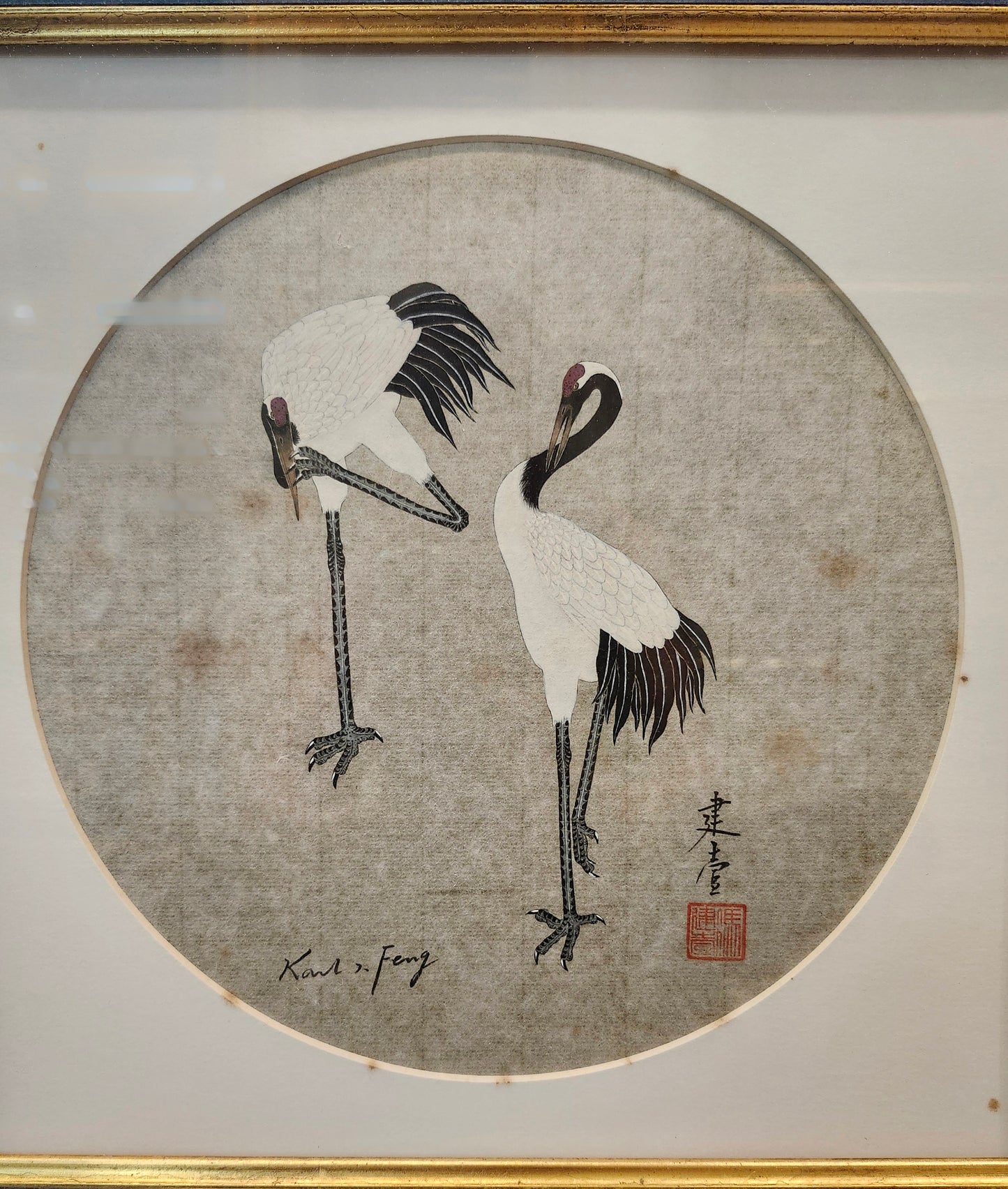 "Crane Couple" Signed Print