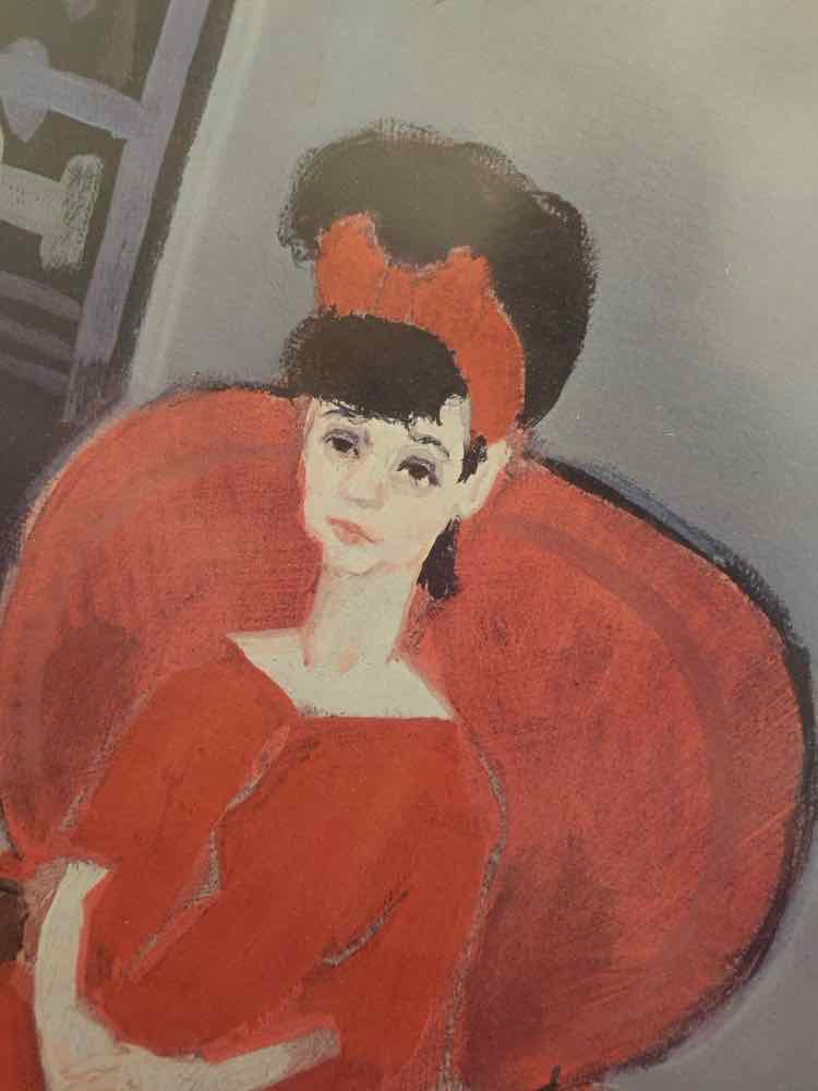 Art 'The Red Lady' Signed Litho