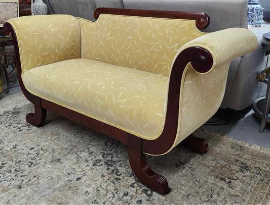 Antique Yellow Art Deco Settee