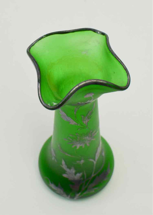 Vtg.Bohemian Kralik Vase