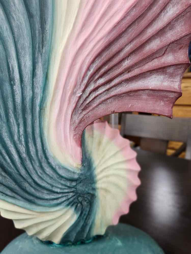 Large Pink, Green & Blue Shell Decor