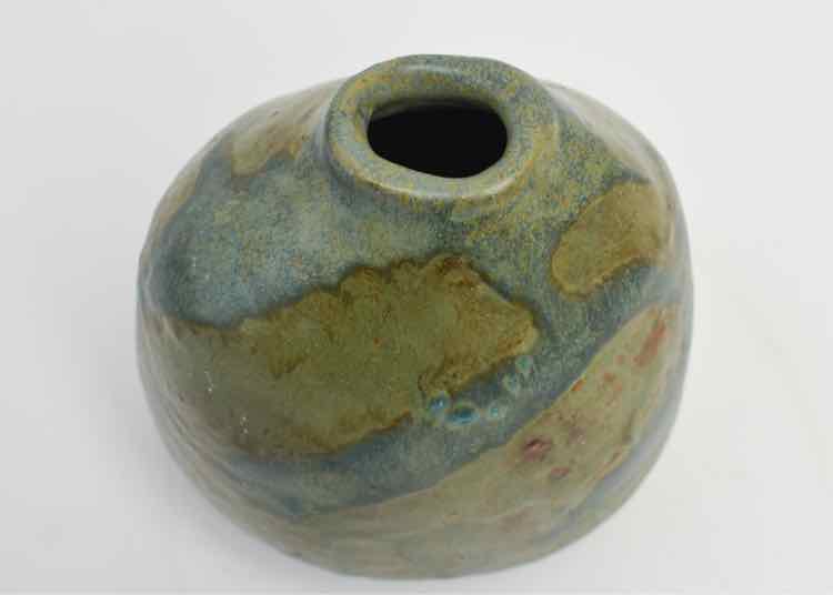 Green and Blue Bottle Vase