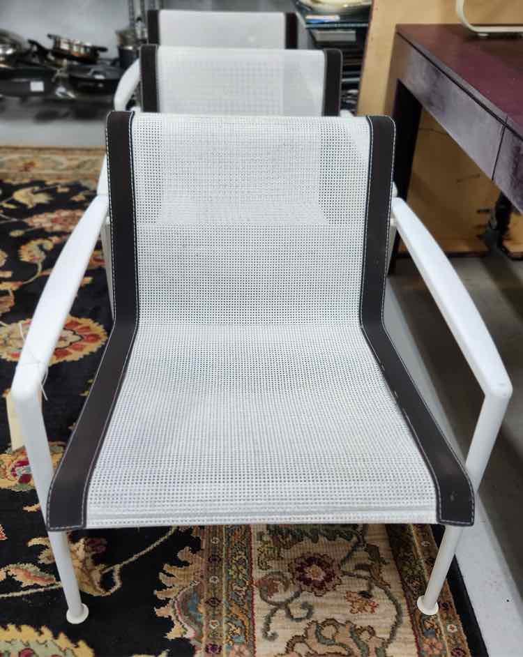 3 Black and White Patio Chairs
