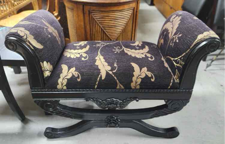 Black Upholstered Bench