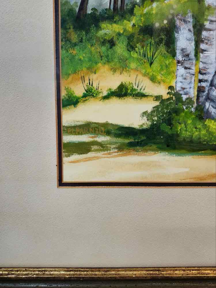 Florida Landscape Watercolor by EL Parnel