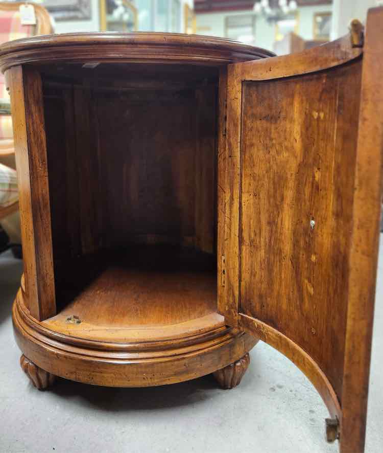 Round End Table w/Door
