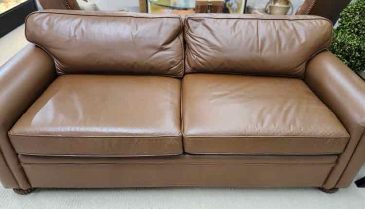 Brown Leather Sleeper