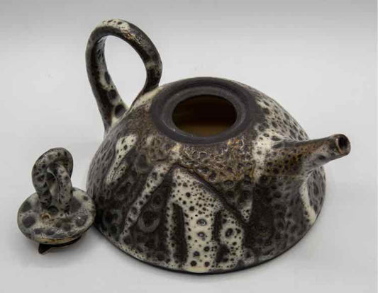 Hand Carve Clay Teapot by Caroline Dolin