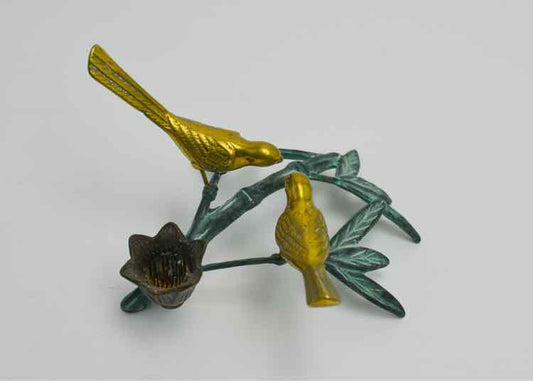 Andrea by Sadek Brass & Verdigris Flower Frog