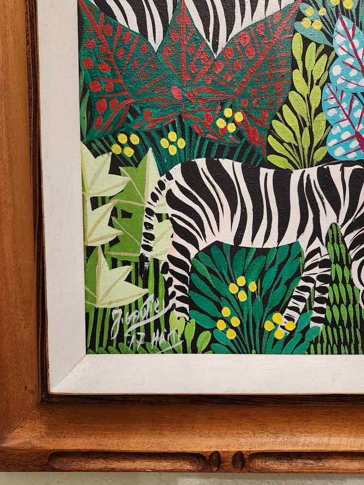 "Zebra's in the Forest" Acrylic by J. Gaotiell