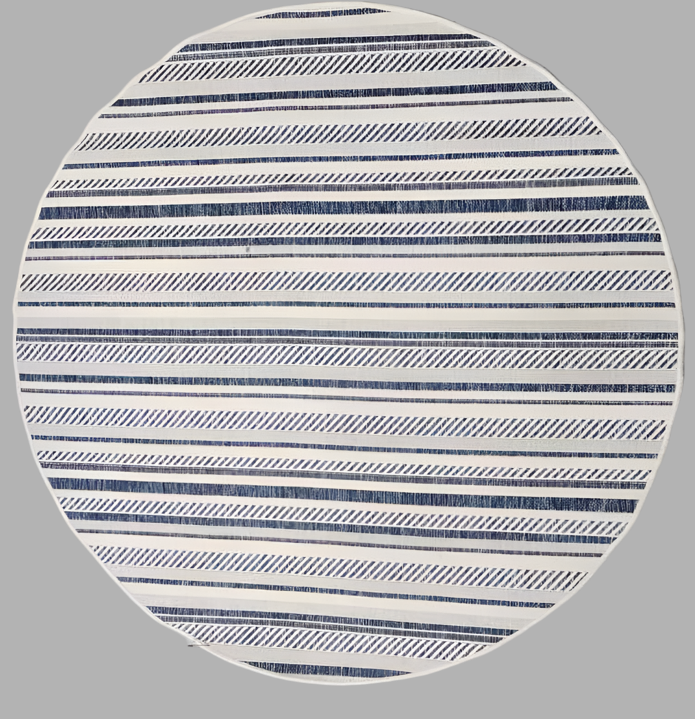 Surya Blue/Cream Round Rug