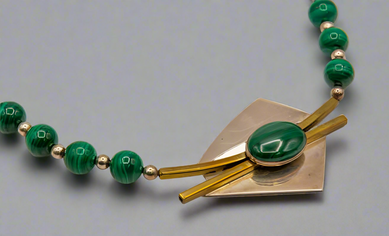 .925 Malachite Statement Necklace