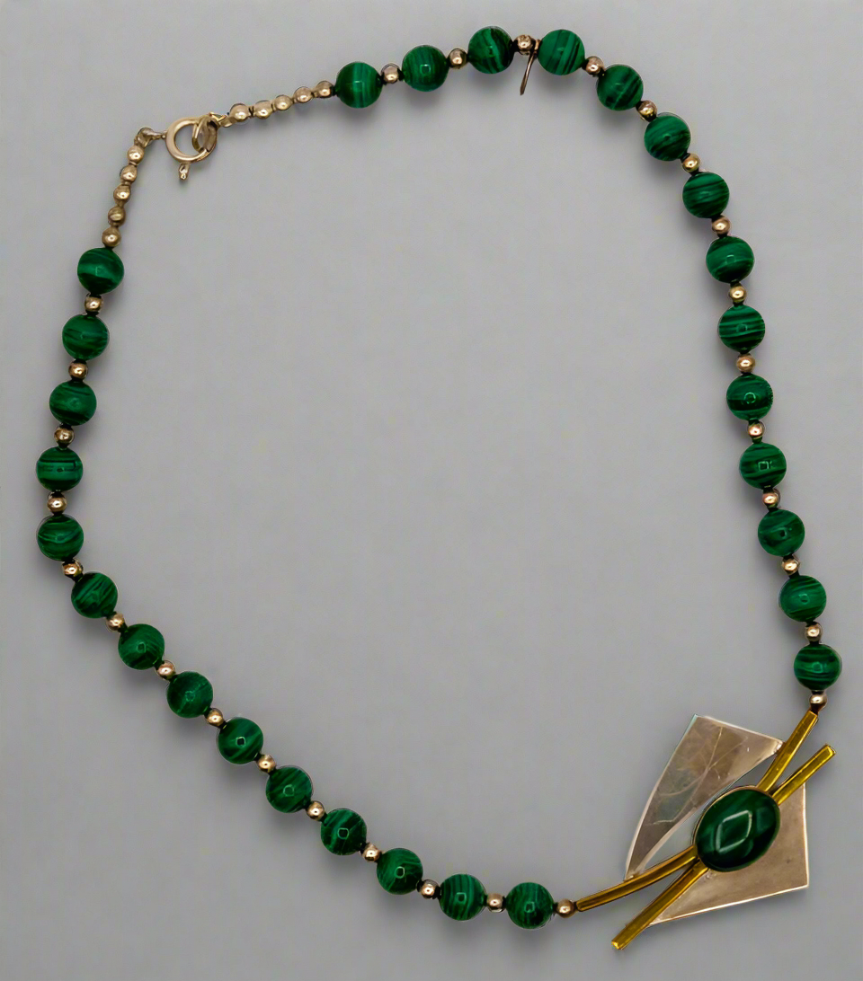 .925 Malachite Statement Necklace