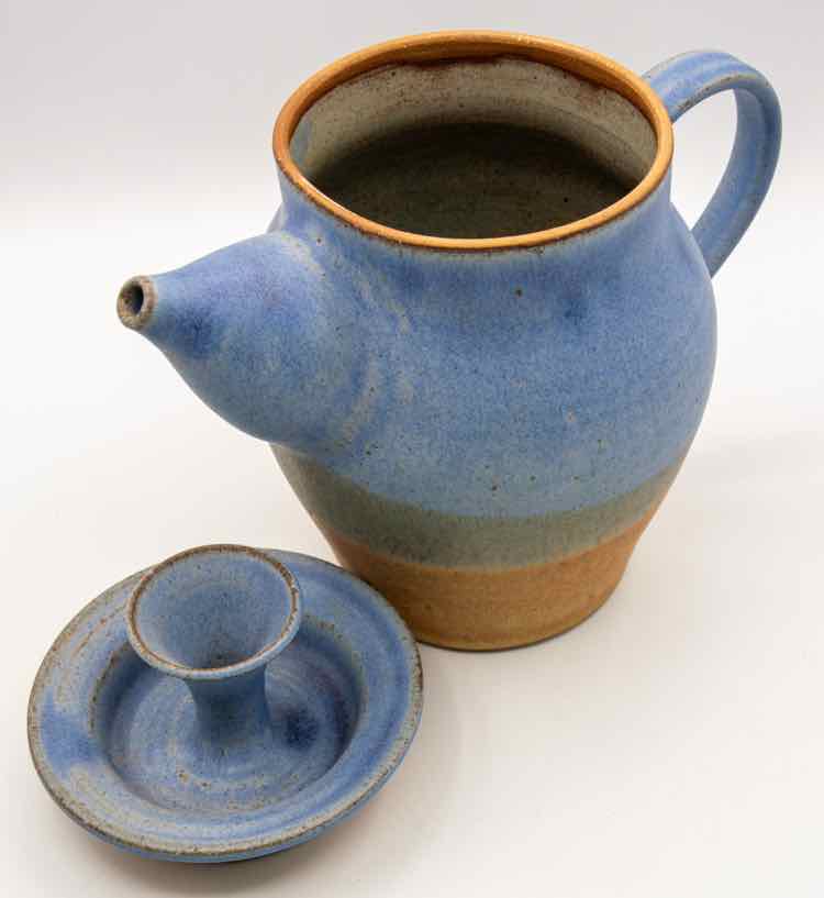Large Tri-Color Teapot w/Lid