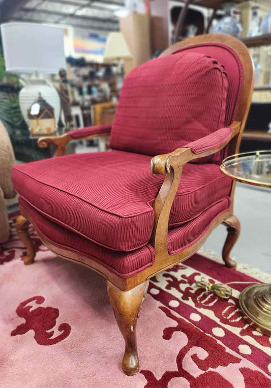 Thomasville Red Chair w/Ottoman