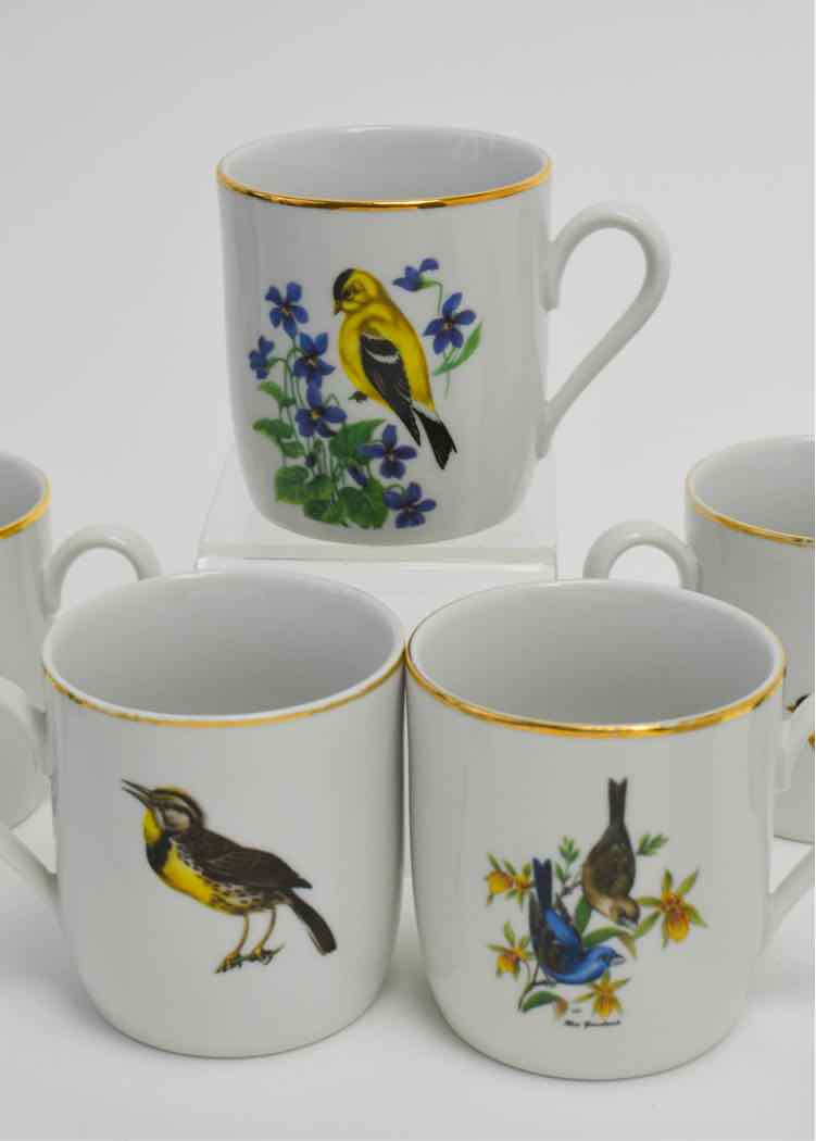 Bareuther Waldsassen Bird Tea Cups