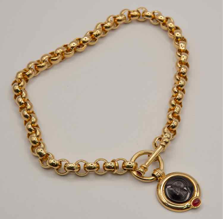 Goldtone Decorative Charm Necklace