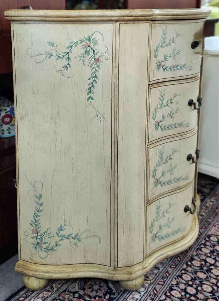 4 Drawer Beige Painted Cabinet