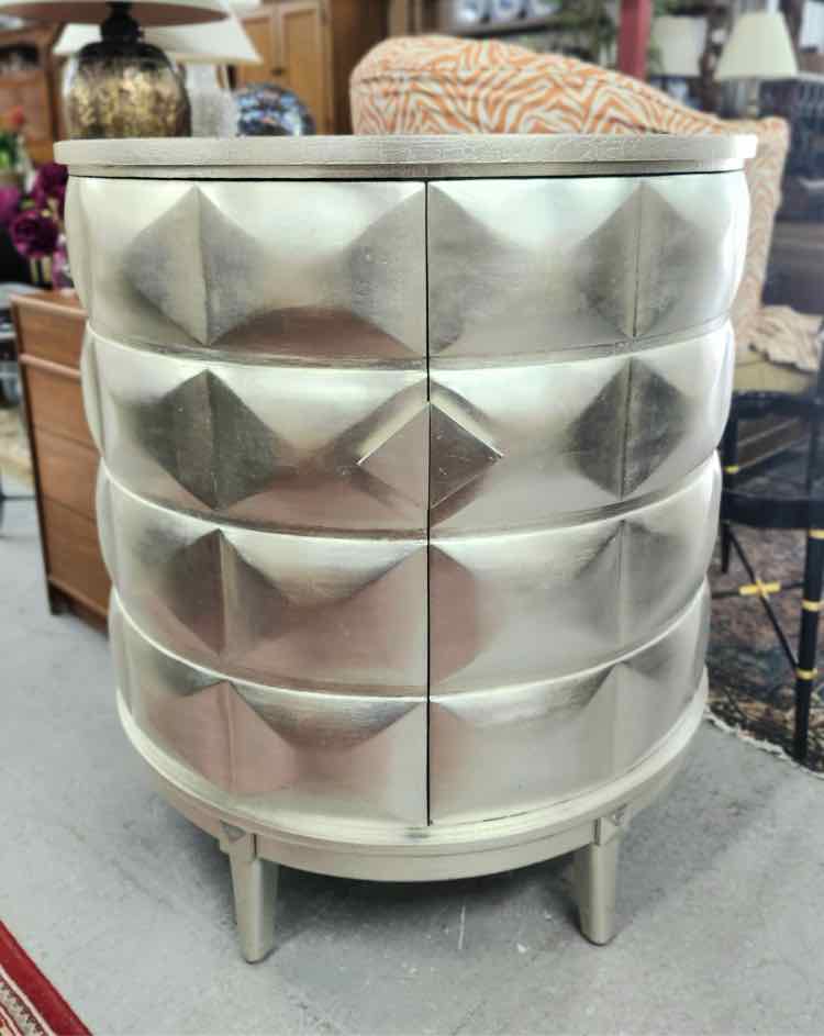 Silver Deco Demi Lune Entry Table