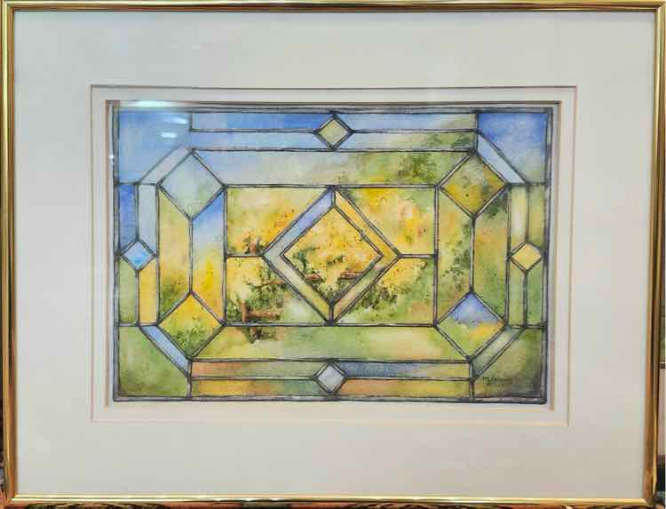 Art 'Reflections of Forsythia' Watercolor M.L Kennedy