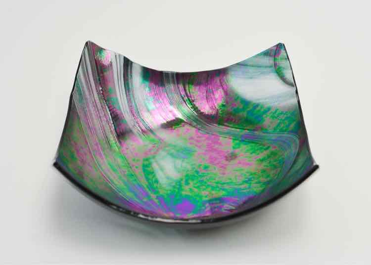 Tony Serviente Handblown Handkerchief Bowl