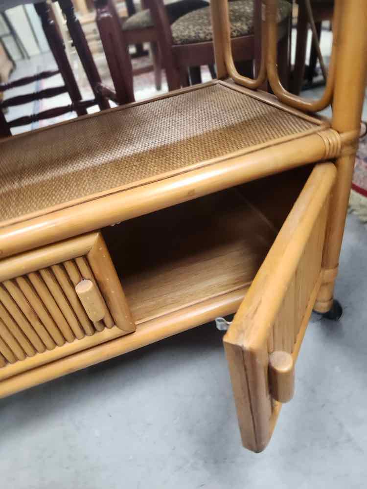 Rolling Bamboo Cabinet