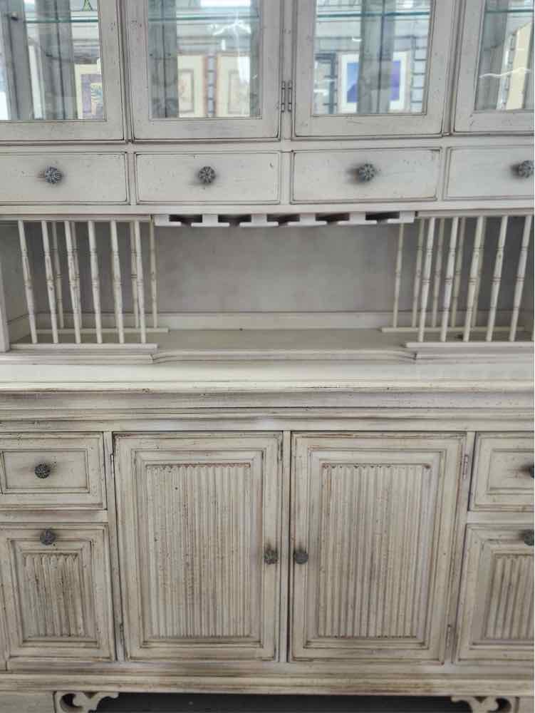 2pc White Lexington China Cabinet