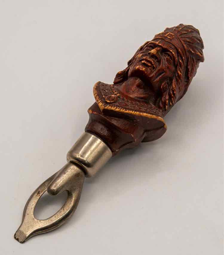 Vtg. Indian Chief Bottle Opener