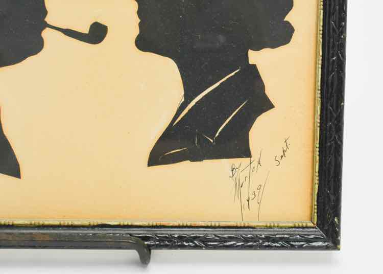 Vtg. 1939 Hand Cut Silhouette Portrait