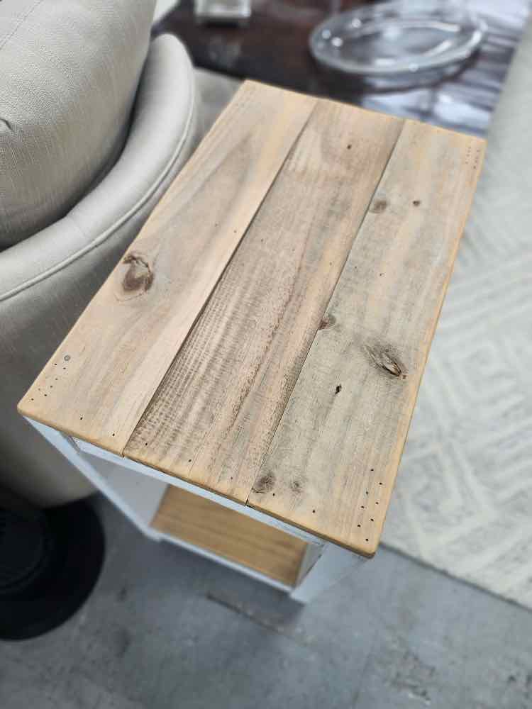 Pair of White Wood End Tables